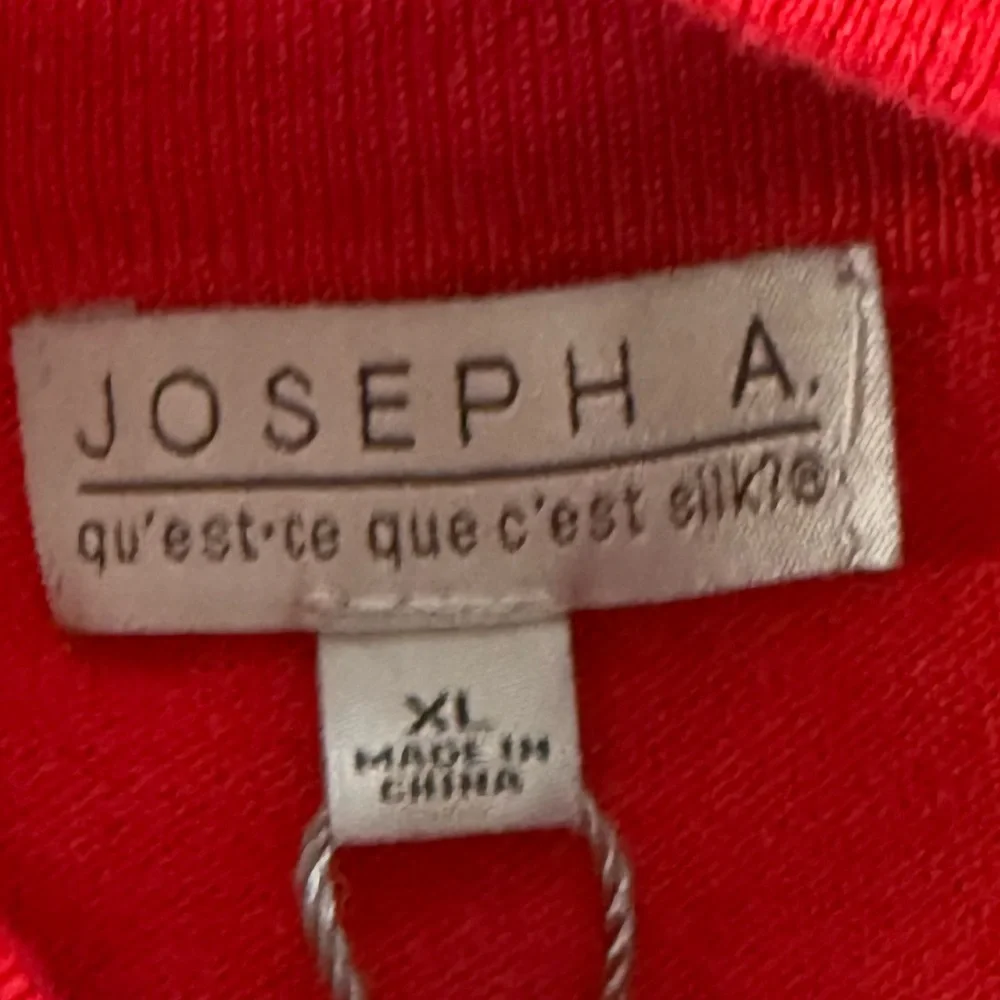 Joseph A Scarlet Red Ruffle Hem Sweater XL NWT Cozy Chic Cowl Neck Knit